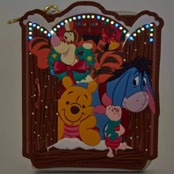 Loungefly Disney Winnie The Pooh Holiday Glow Wallet- NWT - Picture 2 of 5
